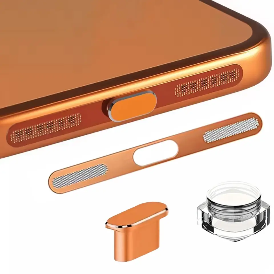 Phone Charging Port Dust Plug + Speaker Dust Sticker for iPhone 17 Pro Max/17 Pro, Dust Proof Set, Cellphone Accessories