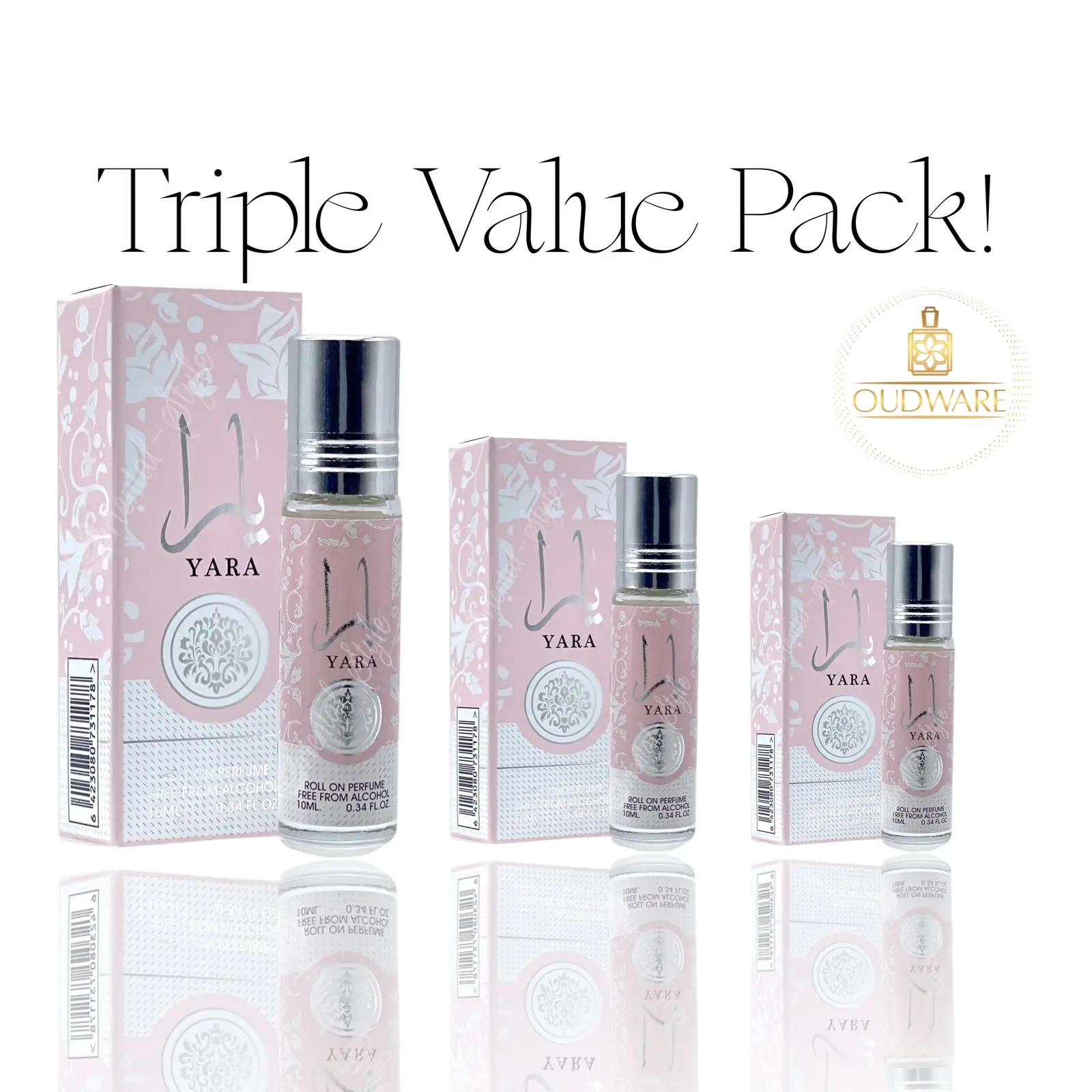 Yara Oil Pack of 3 - Viral Roll-On Oil Value Pack perfume  oils, Floral Sweet Perfume, Arabian Perfume Women