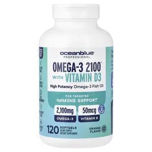 OceanBlue Professional, Omega-3 2100® With Vitamin D, Orange, 120 Softgels