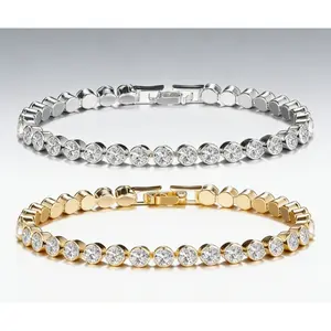 Moissanite Tennis Bracelet 925 Sterling Silver – Dainty Diamond-Look Bracelet for Women, Wedding Gift, Tarnish Free