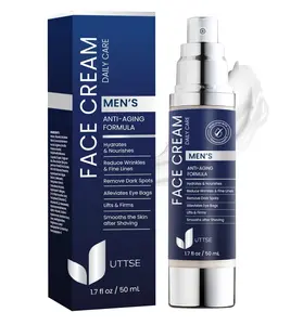 Uttse 6-in-1 Mens Face Moisturizer: Face Cream for Men - Reduce the Look of Eye Bags, Dark Circles, and Puffiness - Skin Care for Men - 1.7 fl oz