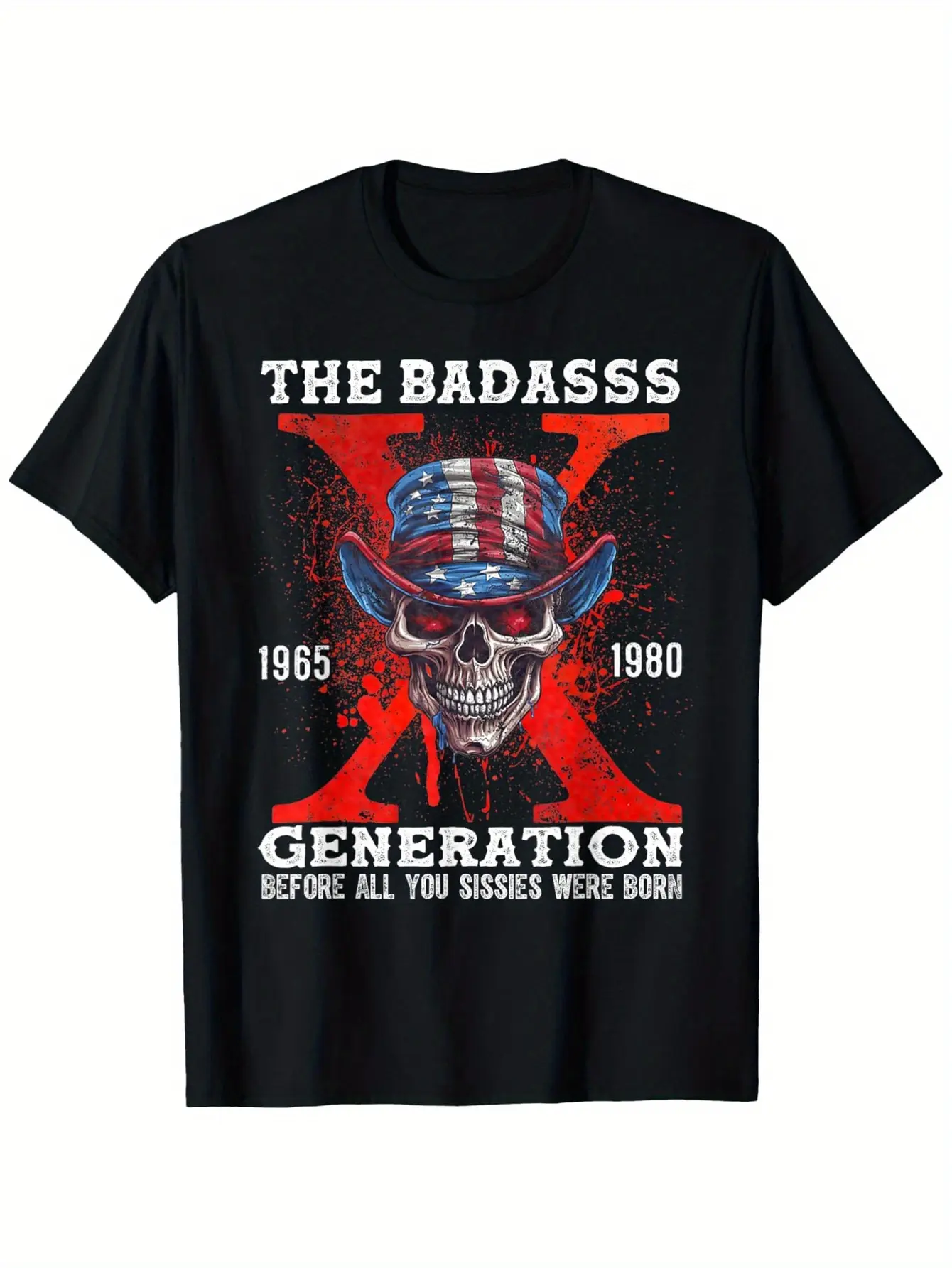 Gen X The Badasss Generation T-Shirt - 80s 90s Vin unisex soft cotton short sleeve t shirt, vintage graphic casual tee for men women teens, perfect birthday holiday gift for camping travel gym daily street casual wear