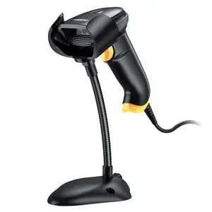 TEEMI T22N-AU 2D Barcode Scanner with Smart Stand USB Wired Handheld Automatic QR Data Matrix PDF417 OCR bar Codes Imager Global Shutter Computer Screen Scan for Windows Mac and Linux PC POS, Stand Included