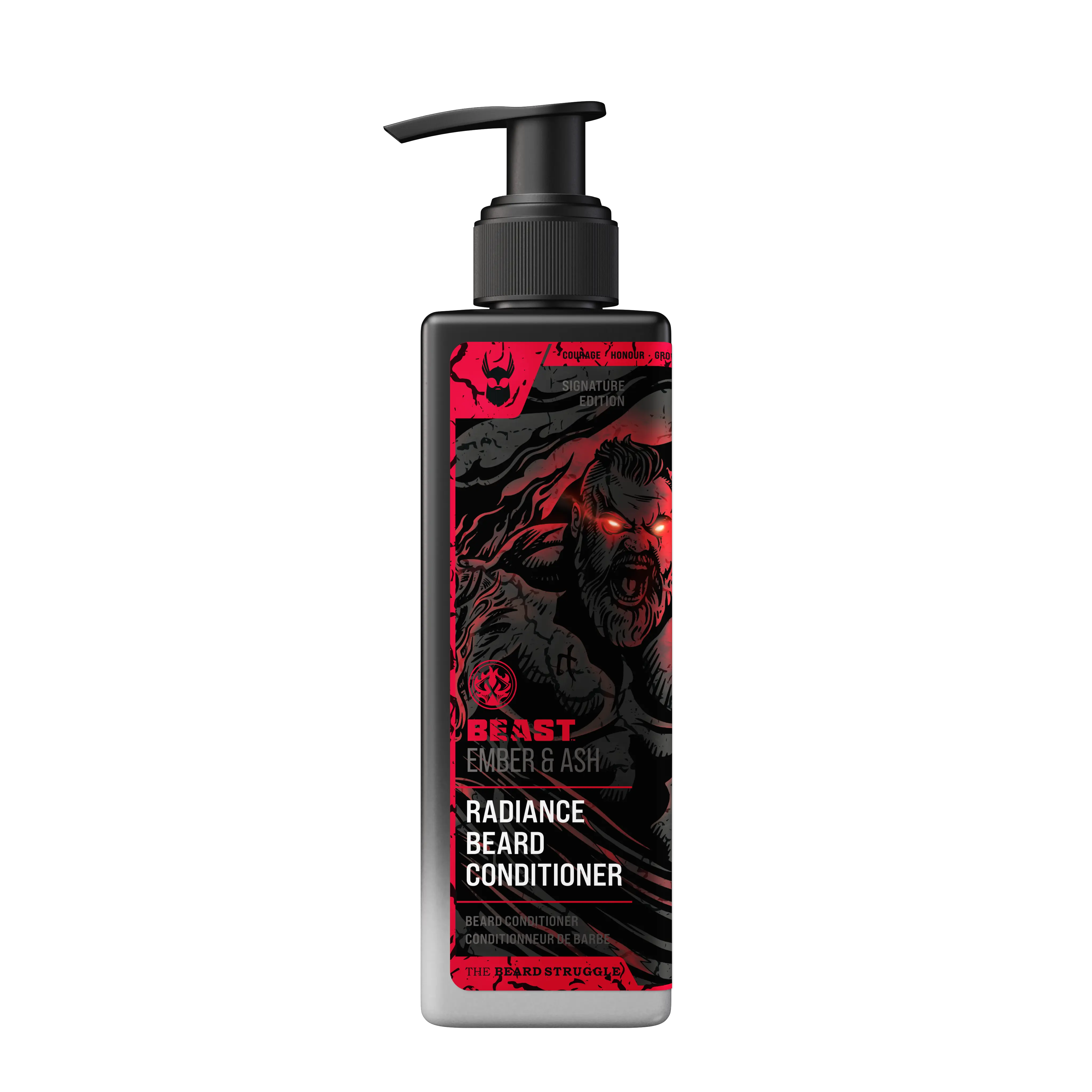 Beast Ember & Ash Natural Liquid Beard Conditioner, Men's Beard Care Product for Post-Shave Grooming
