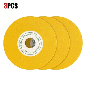 LOZLIN 3PCS 4.5" Diamond Grinding Pads 22.23mm Flat/45° Chamfering/Sanding Discs for Tile, Ceramic, Marble, Stone with Extra Wide Cutting Pads Safety