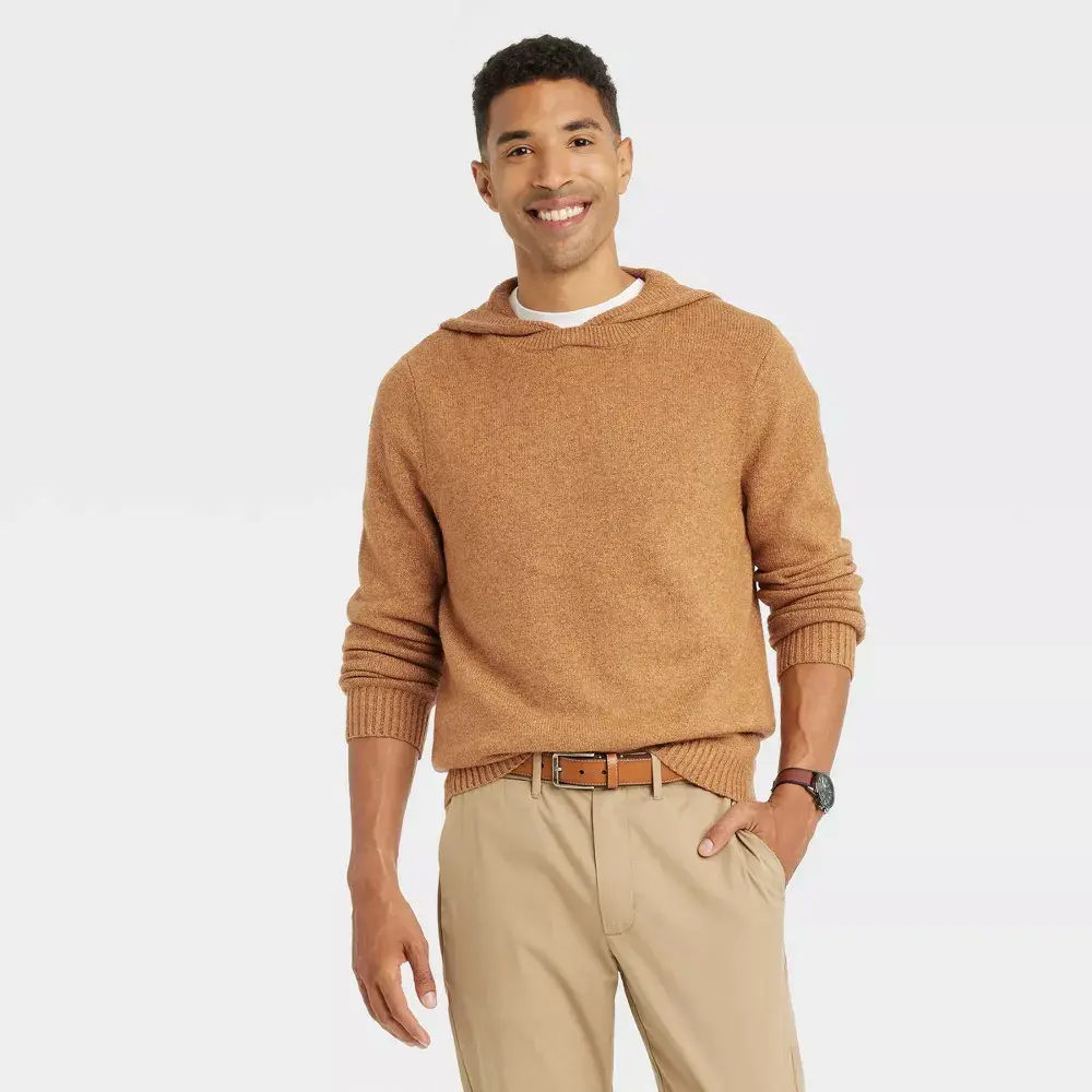 Men's Hooded Pullover Sweater - Goodfellow & Co, Jersey, Kangaroo
