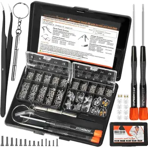 Eyeglass Repair Tool Kit, Eye Glasses Repairing  Set with Compatible Eyeglass Screws, Nose Pads,Tweezer,Small  for Eyeglasses,Sunglasses and Nose Pads