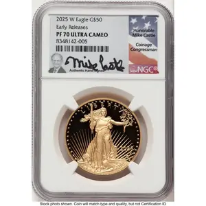 Modern Bullion Coins (2025-W Proof Gold Eagle 1 oz ER Mike Castle)
