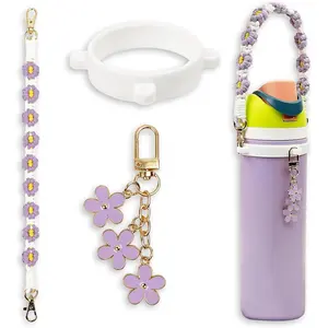 Handle Strap and Charm Set for Owala Water Bottle 24 oz, 32 oz, 40 oz, Owala , Owala Coffee Tumbler, Owala FreeSip - Includes Handle Strap, for Owala Accessories &  Cup Accessories