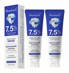 Beamach 7.5% Hydroxyapatite Toothpaste – Fluoride-Free Enamel Repair & Whitening, Gentle on Sensitive Teeth, Fresh Mint Flavor, 4.23 oz