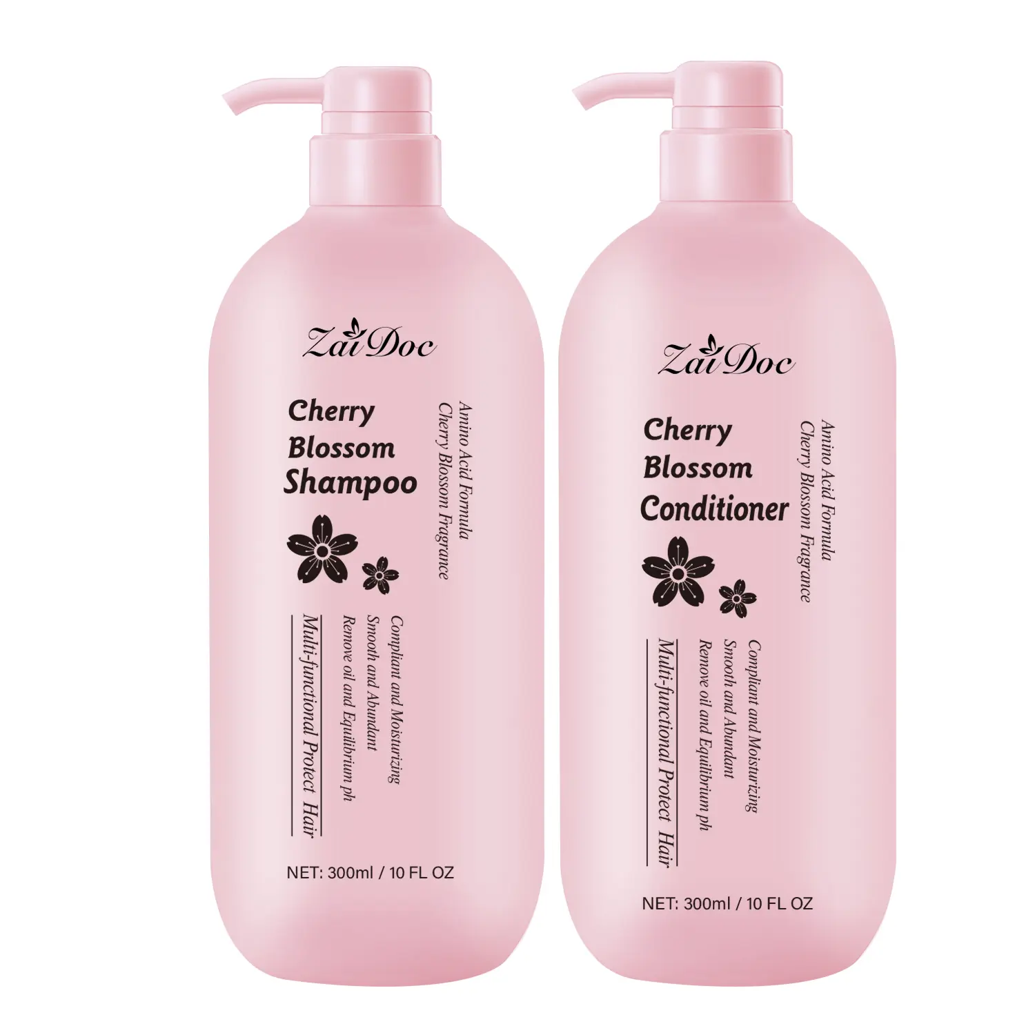 Shampoo and Conditioner Set, 300ml Cherry Blossom Scent for Taming Frizz and Achieving Shiny, Radiant Hair, Shiny Hair, Glossy Hair