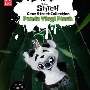 Disney Stitch Gen-Z Street Style Blind Box Panda Theme Pendant Hangable Accesories Detachable Decor for Bags Chic Style Vinyl & Plush Toy Cute Costume Special Gift for Girls& Boys Students Valentine Gift for Girlfriends