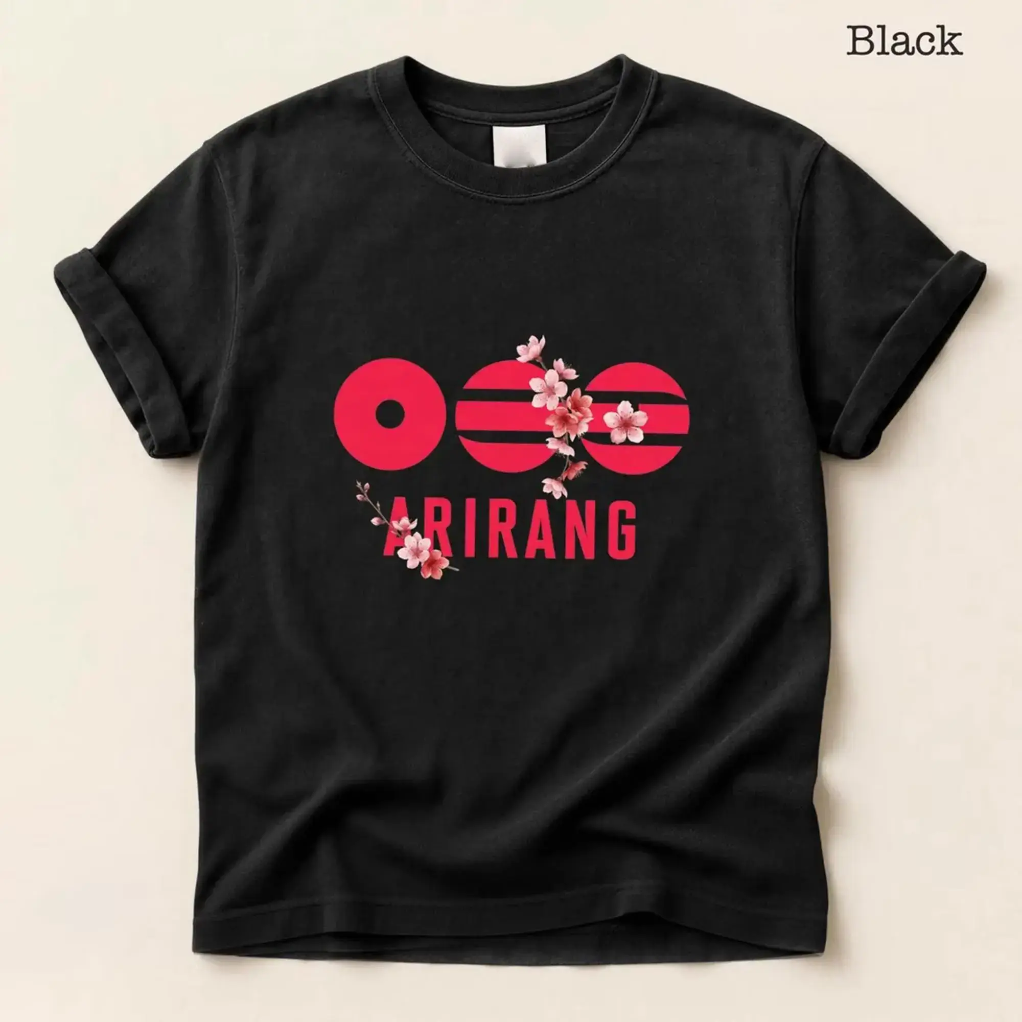 Arirang BTSS Logo World Tour 2026 Shirt, Floral Merch Shirt, Bangtan Merch 2026, Concert Kpop Army, Gift for Kpop, Unisex Cotton Kpop Tees S-5XL Halloween Party T-shirt Unisex Tee, Streetwear Soccer Tee.