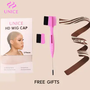 【Live Gift】Unice Customize Suit Gifts Nail Tips HD Thin Stocking Wig Caps Elastic Headband for Wig