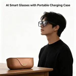 Modern Wearable Smart Glasses Camera, 2026 New Multi-Function Audio Sunglasses, HD Photos Videos, Ai Translator, Bluetooth-compatible Call Music, Touch Control, Charging Case