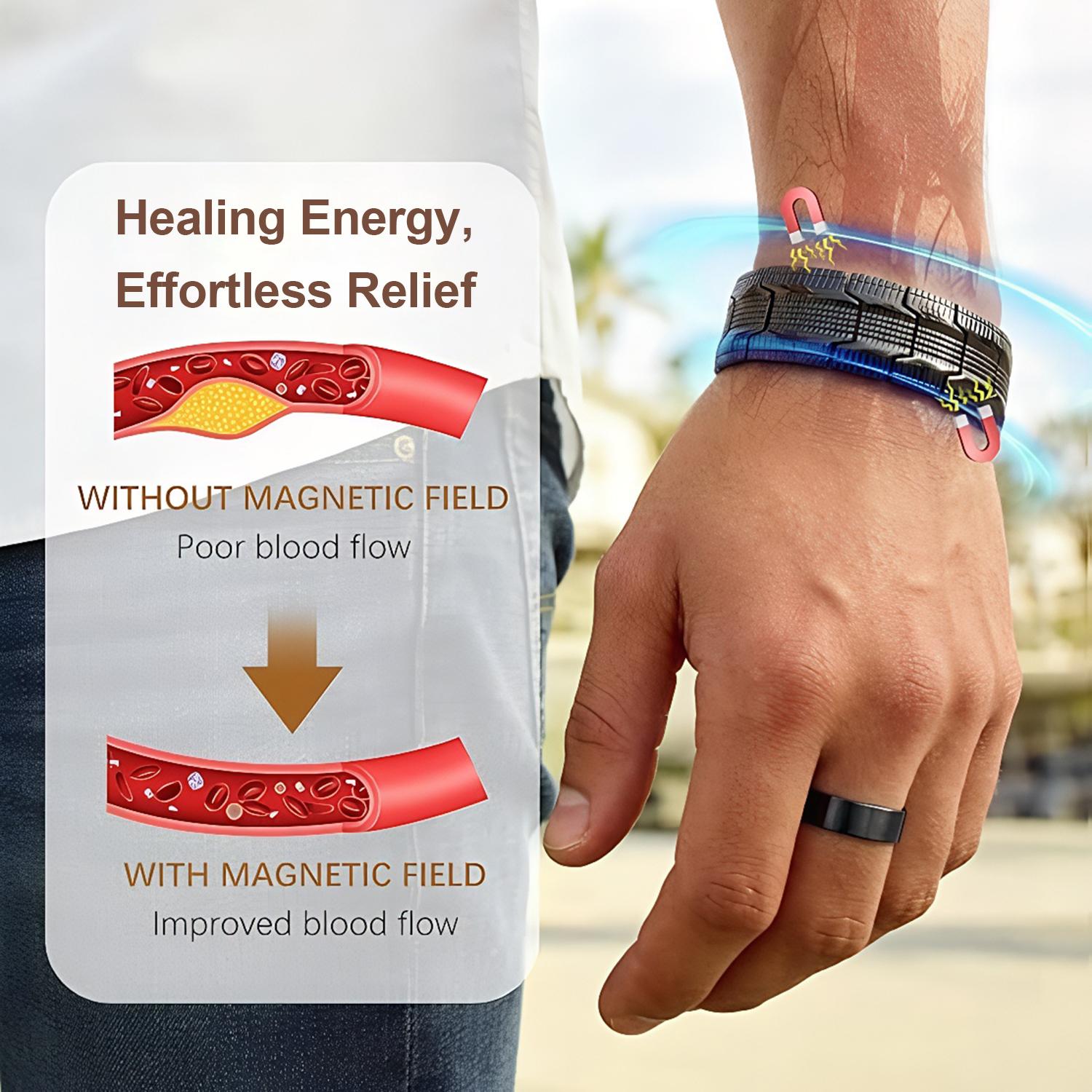 Copper Bracelet for Men, Pure Copper Magnetic Bracelet for Men – 3500 Gauss Magnets, Stylish Wellness Gift for Him, Relieve Fatigue & Boost Energy, is a jewelry magnetic bracelet for daily wear