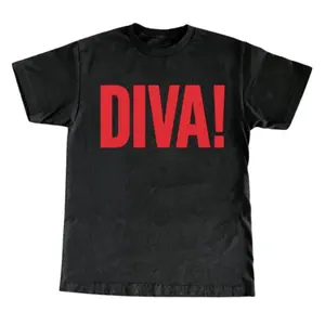 Unisex T Shirt - Gildan 5000: DIVA! Graphic Unisex Tshirt Streetwear Slogan Top, Funny Internet Trendy Shirt, Y2K Style Viral Tee, Vintage 90s Tee