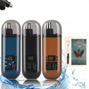 Cordless Nose Hair Trimmer for Men and Women, USB Rechargeable Grooming Tool with LED Display, Waterproof Dual-Edge Blades for Painless Ear and Eyebrow Hair Removal, Cordless Trimmer, Hair Removal Solution