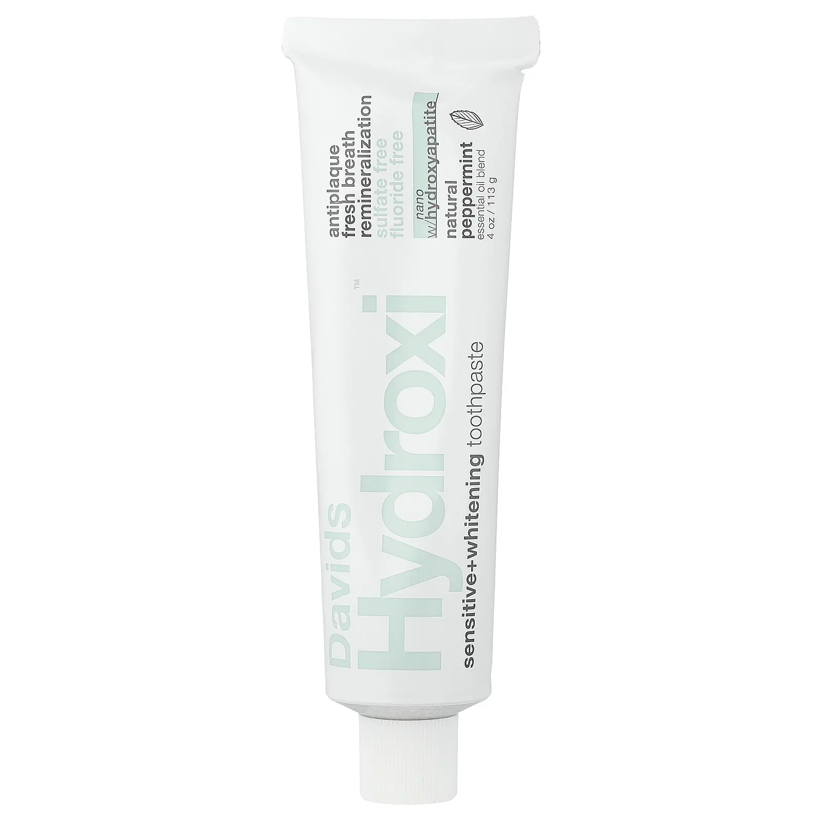 Davids Hydroxi™, Sensitive + Whitening Toothpaste, Natural Peppermint , 4 oz (113 g)