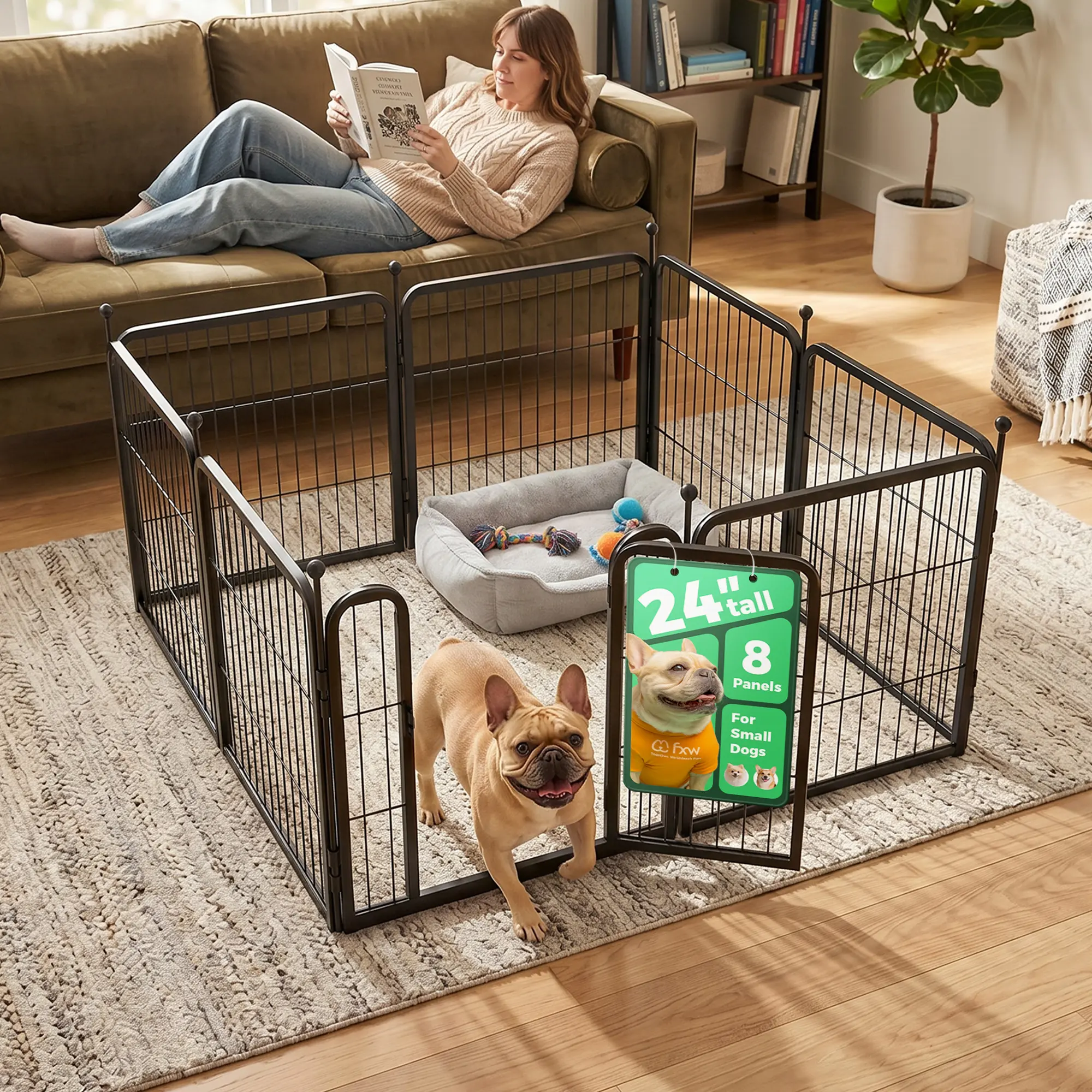 FXW Rollick Unleashed Dog Playpen for Indoor, Yard, RV Camping | Patented FXW Rollick Unleashed Dog Playpen for Indoor, Yard, RV Camping | Patented