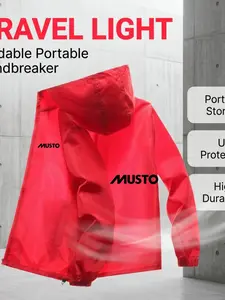 Musto Travel Light Windbreaker, Foldable Sailing Jacket with Upf 50+, Slim-Fitting Design, Durable Construction for All Seasons