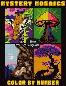 Mystery Mosaics Color by Number: Relaxing Pixel Art Coloring Quest for Adults and Teens