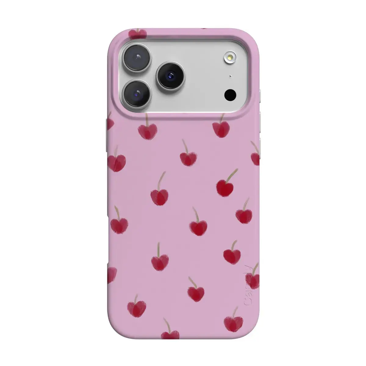 Casely iPhone 17 Pro Case | Very Cherry | Painted Cherries | Compatible with MagSafe | Classic Ultra Thin Design