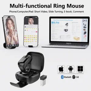 Xring Mouse Ring TikTok Scrolling Remote Control with Touchpad, Bluetooth/2.4G Wireless Air Mouse for Short Video, Page Turner for Kindle APP, Selfie and Video Remote, For IPhone/IPad/Android/Tablet/Mac/PC/Laptop MothersDaygift Summervibes fathersdaygifti