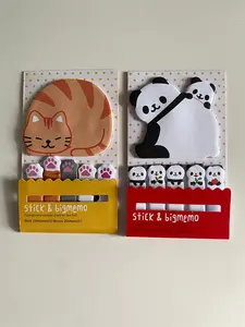 Panda / Cat sticky notes + bookmarks