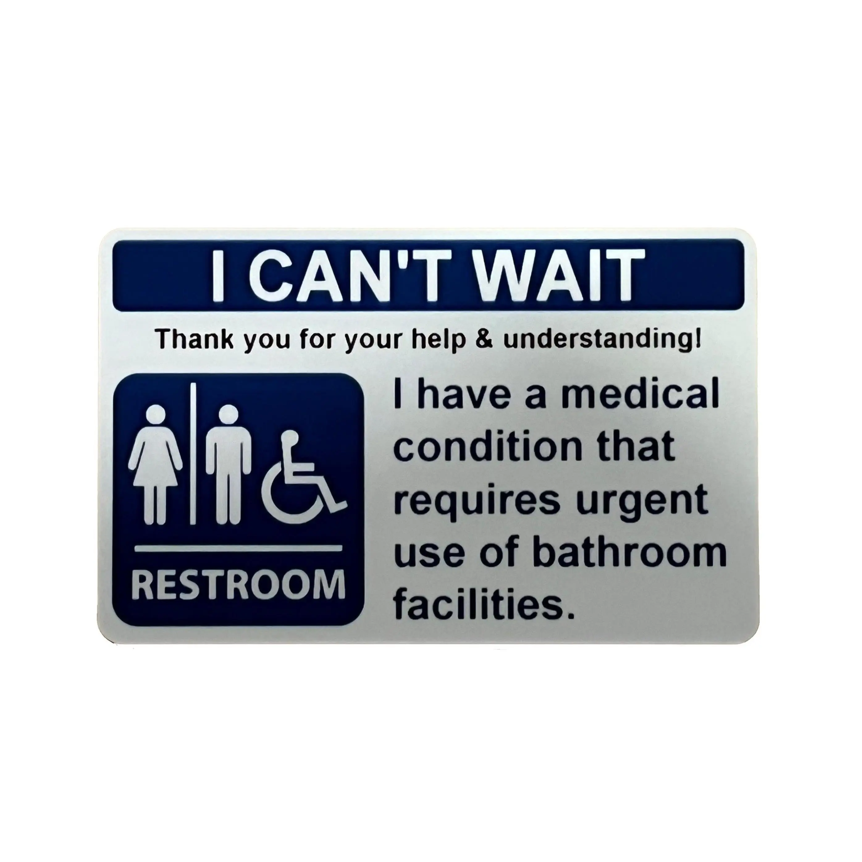I Can't Wait Bathroom Card I Can't Wait Bathroom Card