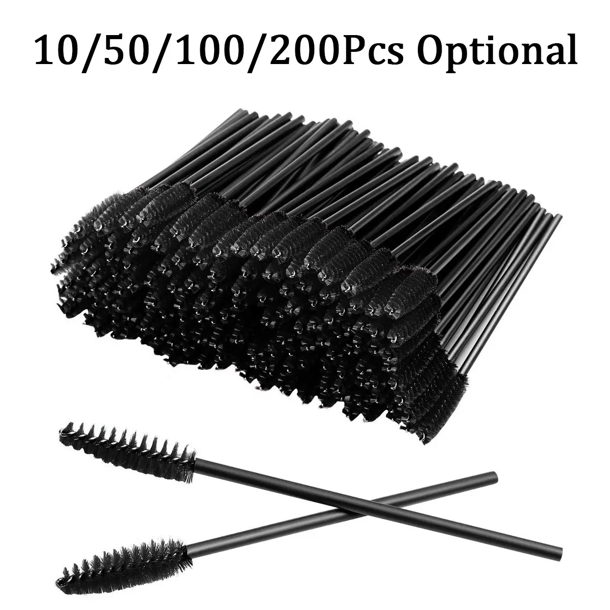 200/100/50/10 Eyelash Brushes, Mascara Sticks, Bendable Disposable Brow Rollers, False Eyelash Brush, Brow Roller, Castor Oil Brush, Eyelash Tools, Eye Makeup Tool