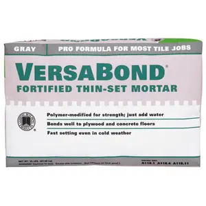 Custom Building Products 50 Lb Gray VersaBond Fortified Thin-Set Mortar MTSG50, Bagged Mix, Fast Setting, 50Lb