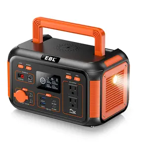 EBL 500W Portable Power Station, 444Wh Solar Generator for Outdoor Camping, RV Trip, Home Blackout Emergency Backup, 100% Pure Sine Wave Mobile Lithium Battery Pack (Solar Panel Optional)