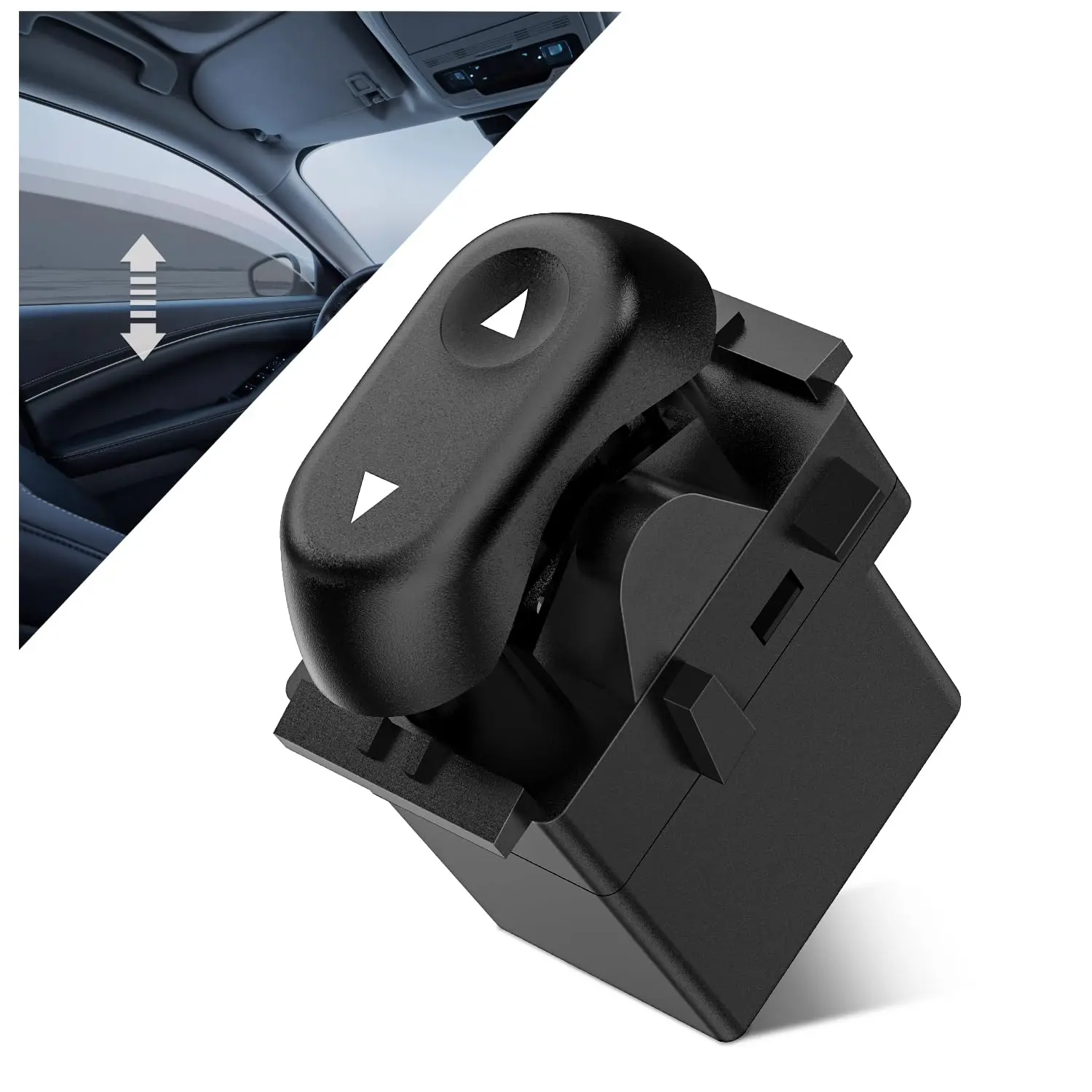 Nilight 1x Master Power Window Switch - Front Passenger, Durable Plastic, IP52 Waterproof, OE-Like PA6-GF30 Auto Replacement Part, Plug-and-Play, Fit for 2003-2008 Ford Crown Victoria, F-150, Expedition, Mercury Grand Marquis, Marauder, Lincoln Mark LT