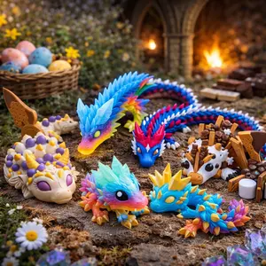 Dragon Flexible Fidget Figurine, Custom 3D Printed