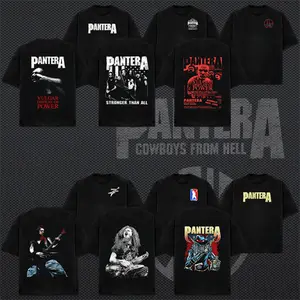 [COLLECTION] Pantera Shirts Rock Music Shirts Pantera Short-sleeved Unisex T-shirts, Vintage Band Shirts Casual Cotton Fabric Fit Top, Top Men's and Women's Clothing, Music Merch, Summer Outfits, Gift For Him Her