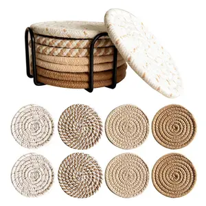 8pcs Cup Mats Set, Heat Insulated Coasters for Cups, Coasters for Drinks, Durable Non-Slip Drink Placemats, Perfect for Home & Office Use, Coffee Table Mat