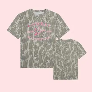 Mossy Oak Camo Pink Combat Logo SS 3D Shirt - Bottomland Camo Unisex Outdoor Tee, Ultra Soft Breathable Cotton, Hunting Camping Shirt, Vintage Outdoor Streetwear, Gift For Him Her