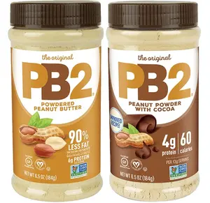 PB2 Powdered Peanut Butter Bundle, Keto Diet, Gluten Free, Mix in Protein Shakes & Smoothies, Low Carb, Original Peanut Butter & Peanut Butter Cocoa Flavors (2 Jars - 6.5 Oz Each)