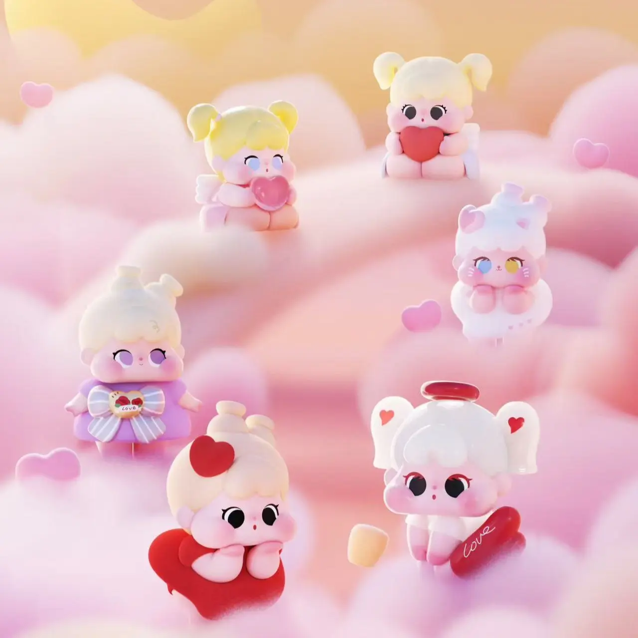 B16-QOQO Be curious The signal of cupid Series Blind Boxes Plush Collectibles (Hidden Style Probability 0.12%)