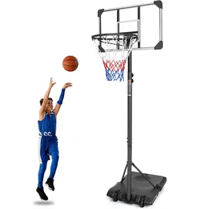 Kids Basketball Hoop Outdoor,5.6-7ft Adjustable，Portable Basketball Hoops & Goals,with 28in Shatterproof Backboard and Larger Base with Wheels，Swimming Pool Basketball Hoop for Teenagers/Youth/Adults Indoor Outdoor