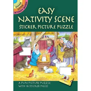 Easy Nativity Scene Sticker Picture Puzzle (Dover Little Activity Books: Christmas) Paperback – Sticker Book, April 9, 2012