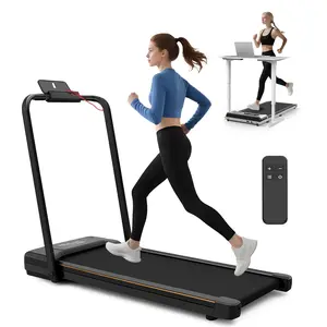 Walking Mat Home Under Desk Treadmill with Remote Control LED Display 3 in 1 Portable Walking Running Shock Absorption Quiet Foldable LCD Display Compact Gym