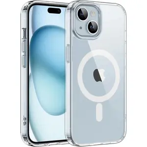 Wireless Charging Magnetic Case for iPhone 16 15 14 13 12 11 Pro Max Plus Transparent Phone case Clear