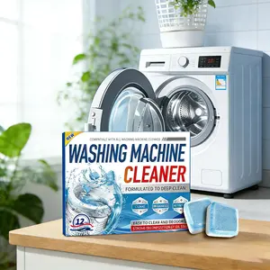 Washing Machine Cleaner Descaler, 12pcs/box Deep Cleaning Tablets for Washing Machine, Household Cleaning Tools Supplies, 2024 Home Bundles, Cleaning Supplies, Home Cleaning Products, Cleaner Remover dirt removal