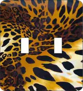 Cheetah Print Double Switch Plate (African American Double Switch Plate)