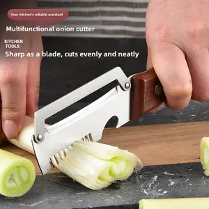 Multifunctional Stainless Steel Peeler Cutter for Vegetables Onions Potatoes Scallions with Peeling & Slicing Blade for Kitchen Cooking Prep Tools