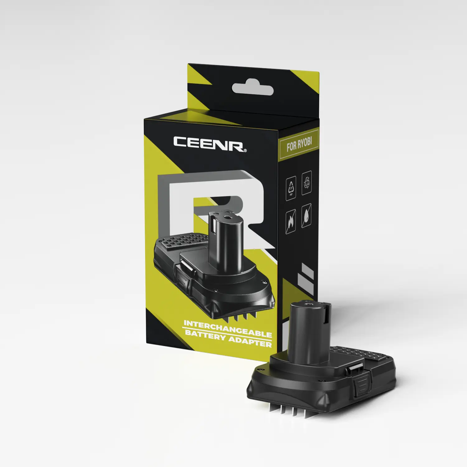 CEENR PDnation 18V Interchangeable Slip-In Type Battery Adapter, Power Tool Accessory Converter for Ryobi Cordless Power Tools, Quick Connect