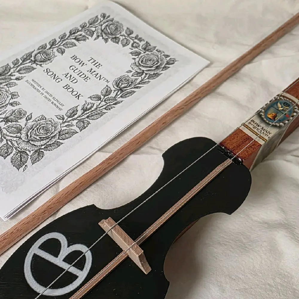 The Bow Man Violin/Fiddle Beginner-Friendly Ultra-Durable One-Size-Fits-All with Guide Booklet
