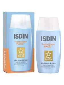 ISDIN  Fusion Water Magic SPF 40 Sunscreen with Hyaluronic Acid and Vitamin E moist uriza lip bal heavy clear Daily Facial